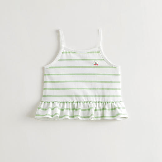 【凉感】马克珍妮女童多彩条纹清凉花边吊带2025年夏装新款550783 商品图3