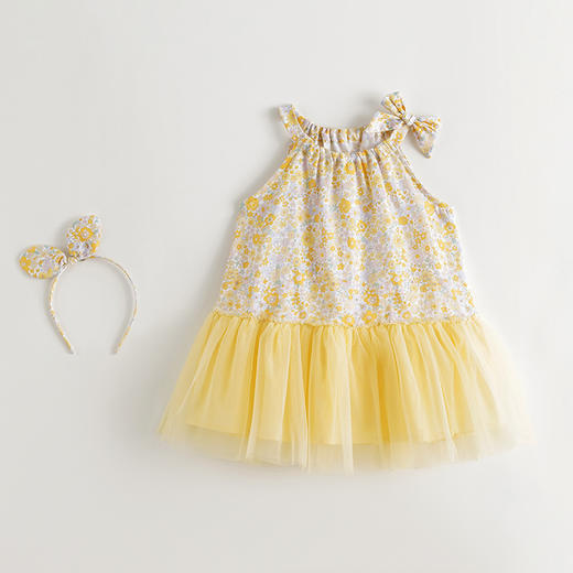 【马克珍妮 法式】女童盛夏繁花网纱公主裙吊带裙夏装新款250017 商品图2