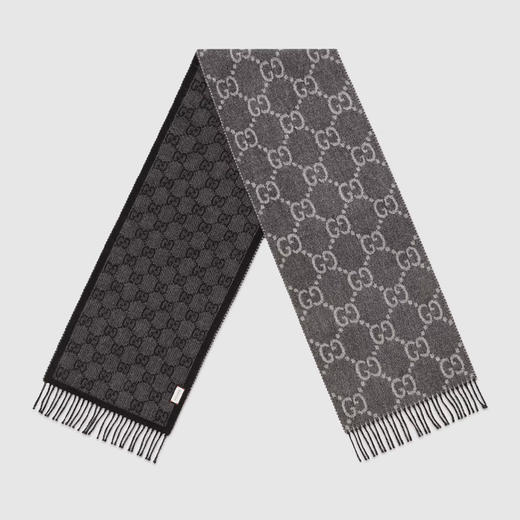 GUCCI 古驰 男士GG羊毛提花围巾 混色 676610 4G200 1061 商品图1