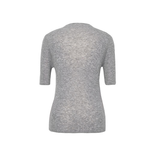 【积分换购不退货】【特惠不退货】伊芙丽绵羊毛亲肤针织短袖1F7431861MS 商品图4