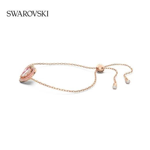 【顺丰速达】Swarovski/施华洛世奇Gema520【情人节限定】半心贴贴粉色爱心项链手链套装BF 商品图5