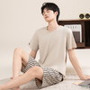 自然醒染夏家居服男睡衣100纯棉套装短袖短裤大码夏薄款四季通用高级感家居服QH 商品缩略图7