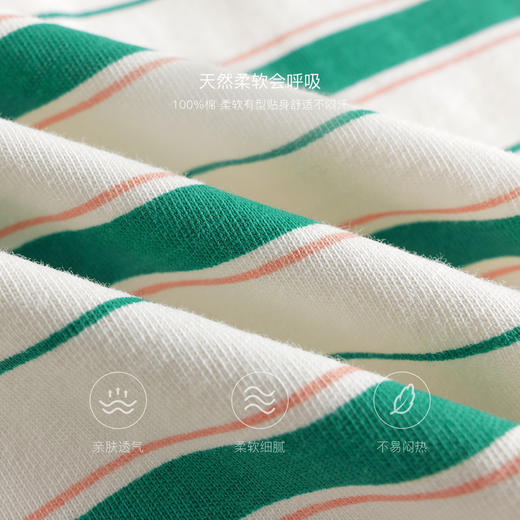 【元气夏日】马克珍妮女童粉绿条纹polo衫儿童背心夏装新款550692 商品图2