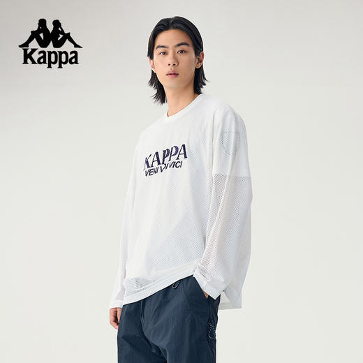 Kappa卡帕背靠背情侣2025新款夏季运动长袖t恤垂感排汗卫衣套头衫KPCJBTC97 商品图1
