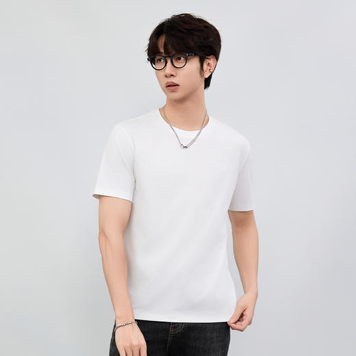 【120支系列】HX 夏季圆领短袖T恤S102522720101/02 商品图1