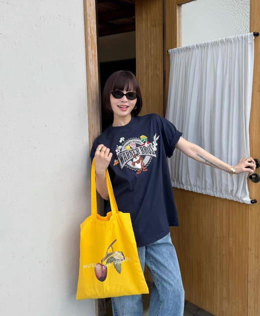 美式复古风重工卡通刺绣T恤192593 商品图4