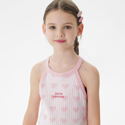 马克珍妮女童甜心少女挂脖背心儿童吊带纯棉2025年夏装新款550713 商品图3