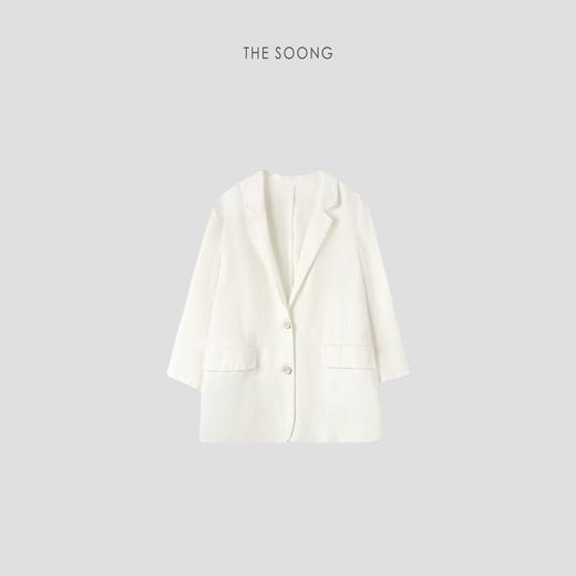 THESOONG"纯粹凉感"纯天然亚麻自然褶皱肌理西装外套HBWT6652 商品图7