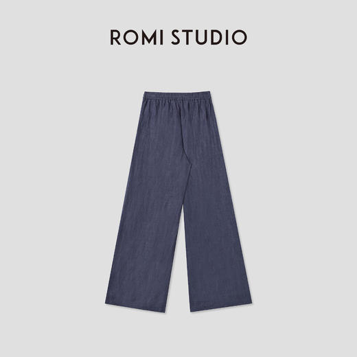 ROMI STUDIO士林染100%亚麻微皱感经典老钱直筒长裤 RWCSXY1747 商品图1