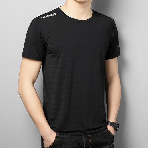 【DCS】大依优型大码速干短袖T恤加肥加大宽松休闲胖子打底半袖男士上衣 商品图2