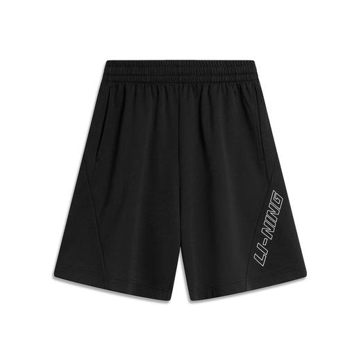 李宁速干短卫裤男2024春夏冰感舒适纯色宽松刺绣运动短裤AKSU229 商品图3