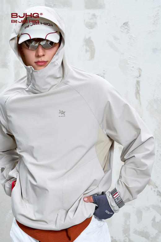 BJHG不计后果设计感拉链polo防晒衣男夏季2025新款撞色拼接防晒服 商品图4