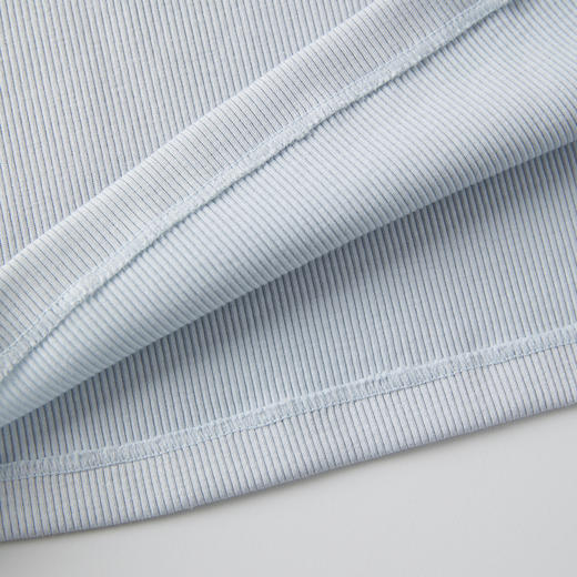 ROMI STUDIO夏季新品浅蓝色舒适棉弹力罗纹U领针织吊带RWBWSH1465 商品图3