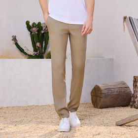 半身缘男裤 夏季舒适休闲透气凉爽垂感自然休闲裤252101M10303689