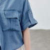 馥迦天丝系带短袖牛仔衬衫 商品缩略图7