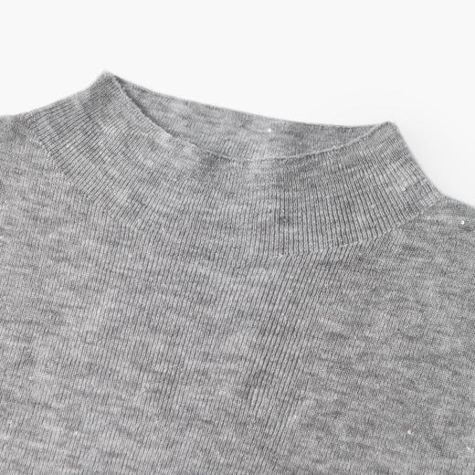 【积分换购不退货】【特惠不退货】伊芙丽绵羊毛亲肤针织短袖1F7431861MS 商品图1