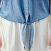 馥迦天丝系带短袖牛仔衬衫 商品缩略图9