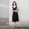 【专属特价】熙世界学院风刺绣假两件连衣裙女夏季设计感撞色翻领裙子2025新款 商品缩略图2
