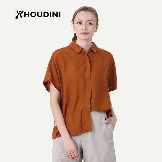 HOUDINI胡丁尼 Tree Top 树 女户外快干凉爽休闲天丝短袖T恤衬衫 860010 商品图2