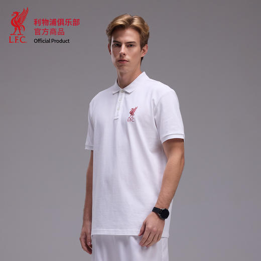 【官方正版】利物浦俱乐部 | 春夏新款白色棉感polo柔软舒适短袖清爽简约 商品图4