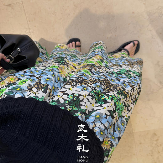 【部分现货】良木礼苎麻花朵半裙（9011） 商品图2