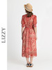 LIZZY优雅法式时尚V领裹身裙印花雪纺一片式度假连衣裙8071 商品缩略图3