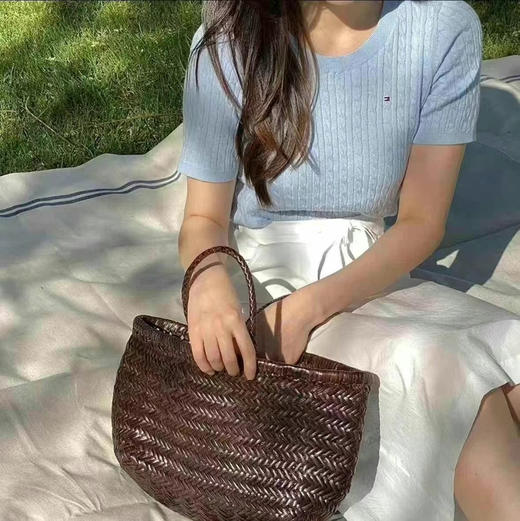 更多新色加入！！！¥350美国直邮Tommy女士麻花螺纹针织衫短袖 商品图1