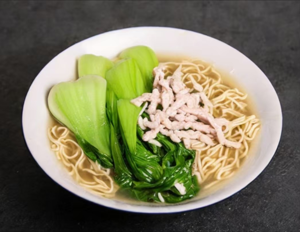 青菜肉丝汤面