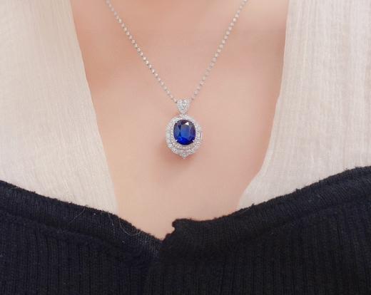 5.3ct刻面蓝宝石戒指吊坠 商品图5
