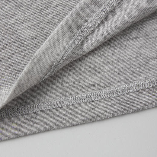 ROMI STUDIO夏季新品 极简花纱灰色棉质圆领长袖T恤 RWCSSM2497 商品图3