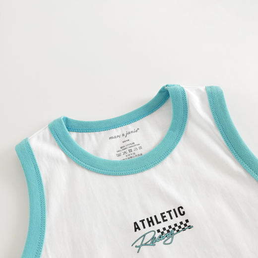 【时尚亲肤】马克珍妮男童卡通赛车背心 宝宝上衣夏装新款550592 商品图3