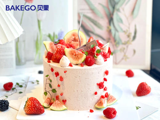 《莓梦之约》轻糖生日蛋糕 商品图0