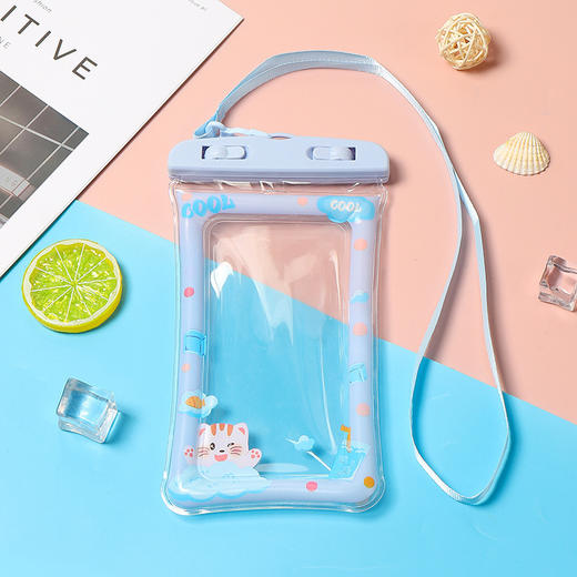 【玩水伴侣！手机防水袋】卡通气囊手机防水袋保护套漂流游泳防水套触屏漂浮手机 商品图4