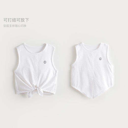 【微孔透气】马克珍妮女童时尚蝴蝶结运动背心2025夏装新款550613 商品图1