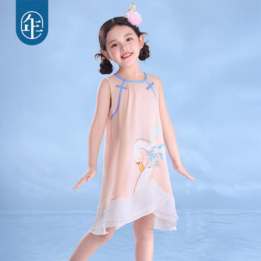 年衣2025夏季新款中式甜美居家内衣无袖背心裙天鹅舞会家居服 商品图0