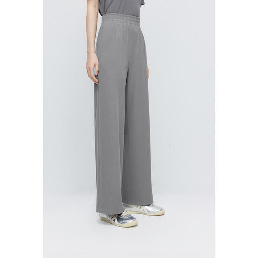 【积分换购不退货】【商场同款】诗凡黎灰色高腰直筒休闲裤2024夏新款长裤3F4350731 商品图2