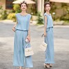 棉麻套装2025夏新款高级感气质超好看休闲时尚棉麻阔腿裤两件套AQHUI66656 商品缩略图2
