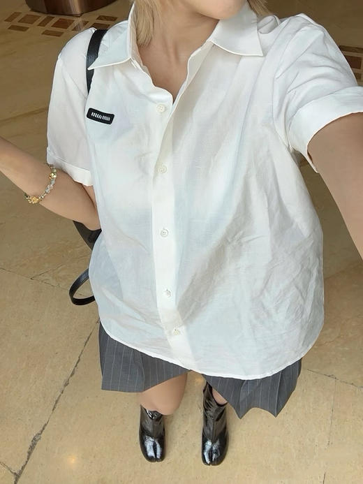 缪缪 25早春学院风衬衫T恤（TM） 商品图6