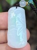 【云意轩翡翠】编号：9407 白底青翡翠竹节  天然翡翠 附证书 商品缩略图1