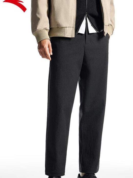 安踏（ANTA）精英系列丨商务通勤休闲西裤男士新款直筒黑色长裤152517518 基础黑-2 商品图0