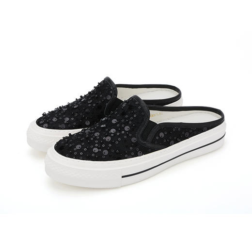 ARCHCONTACT安启美奈气垫云亮片休闲真皮半托鞋53032 商品图6