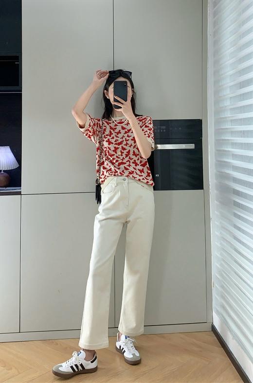 MAX家蝴蝶莱赛尔显瘦短袖衫 商品图1