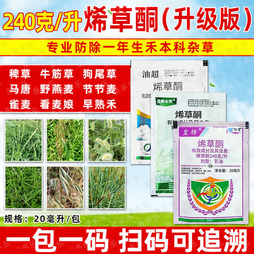 华星皇榜烯草酮老牌子油菜大豆禾本牛筋草杂草专用正品除草剂农用 商品图2