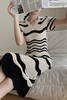 ANSUABEL 高级气质条纹针织连衣裙 18239 商品缩略图2