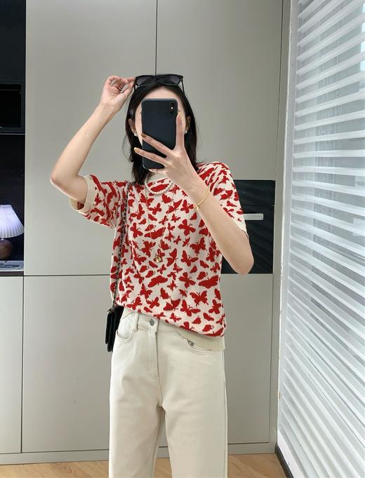 MAX家蝴蝶莱赛尔显瘦短袖衫 商品图2