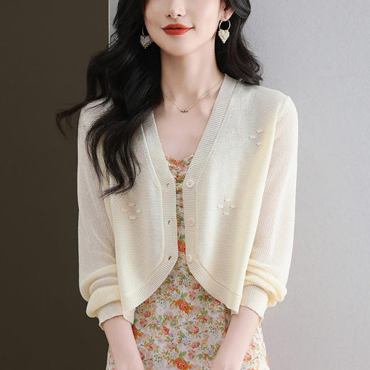 漂亮减龄洋气，冰丝开衫外套CC9126 商品图2