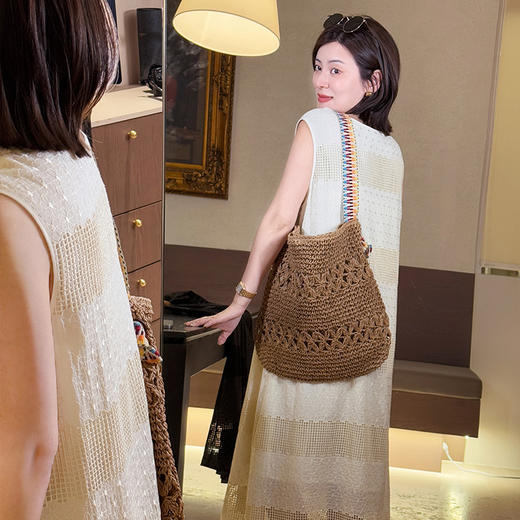 【预售7天】良木礼夏季真丝拼接长裙（3690） 商品图1