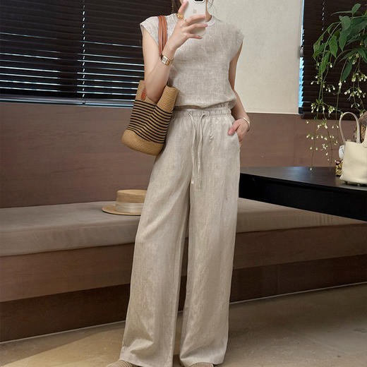 【预售7天】良木礼亚麻休闲裤（8126） 商品图2