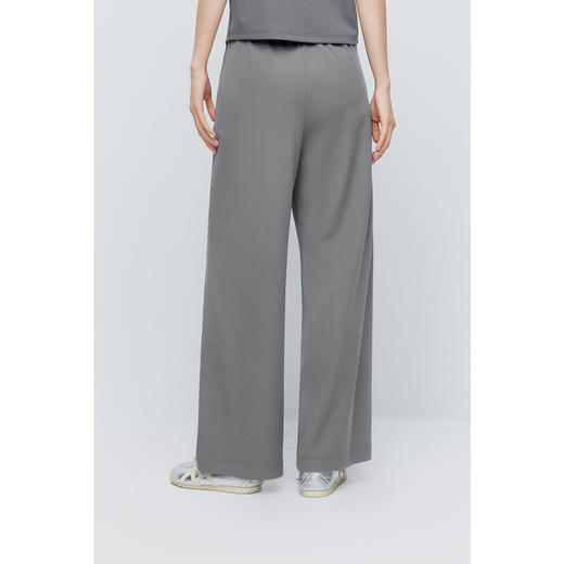 【积分换购不退货】【商场同款】诗凡黎灰色高腰直筒休闲裤2024夏新款长裤3F4350731 商品图4