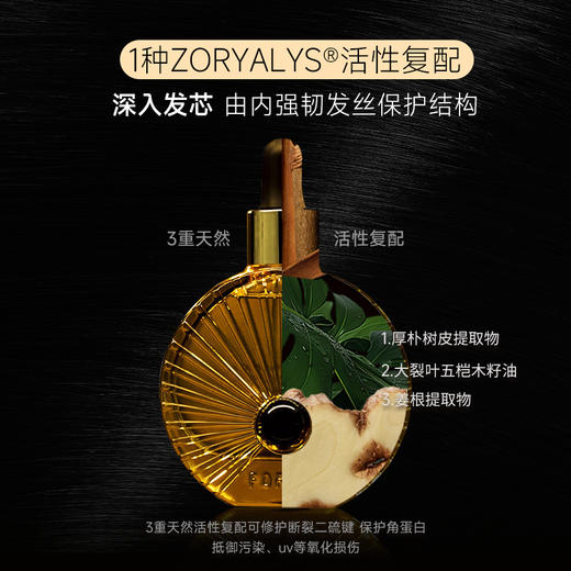 法国进口 FORVIL 温莎森林 黑耀奢润养发精华油50mL 商品图3